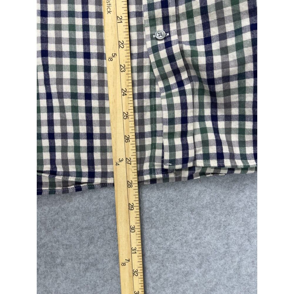 Jos A Bank Reserve Shirt Mens XL Blue Green Checks Flannel Outdoor Classiccore - Picture 6 of 8